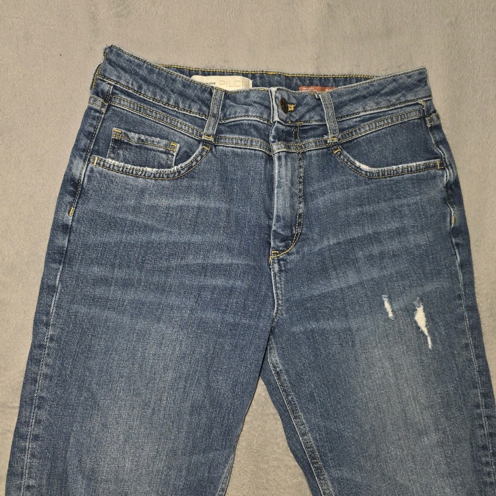 Pilcro Anthropologie Jeans with Whiskering and Distressing Size 29 W Petite 24 L